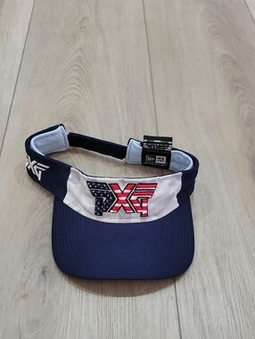 PXG Navy White Visor with Flag Logo